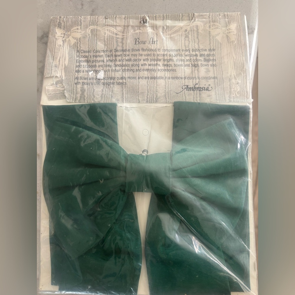 Vintage Forest Green Double tail 24in Green Bow Tie by Ambrosi